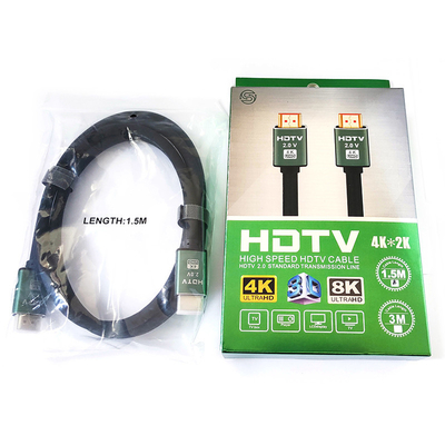 प्रोजेक्टर एलसीडी टीवी 4K केबल के लिए 2.0V 2160P 3D HD HDMI कॉर्ड;